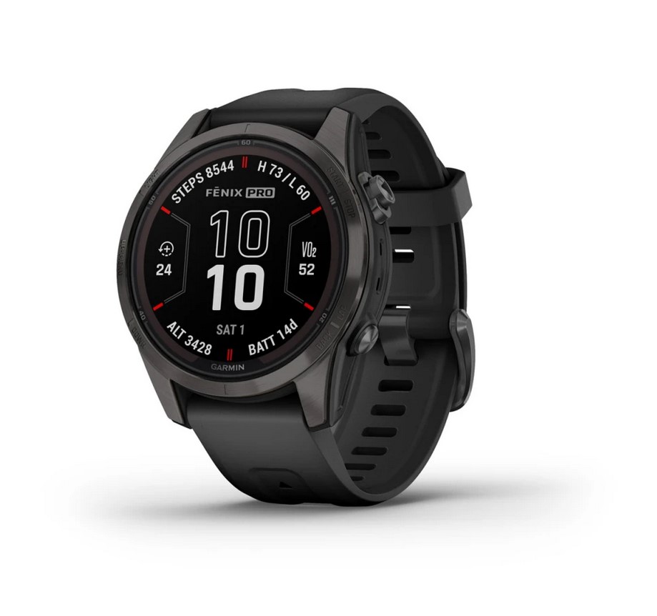 fēnix® 7S Pro - fēnix® 7S Pro – Sapphire Solar Edition - Carbon Grey DLC Titanium с Black