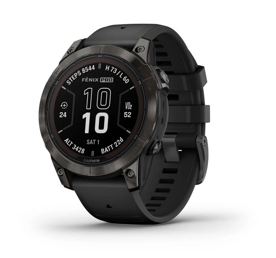 fēnix® 7 Pro - fēnix® 7 Pro – Sapphire Solar Edition - Carbon Grey DLC Titanium с Black