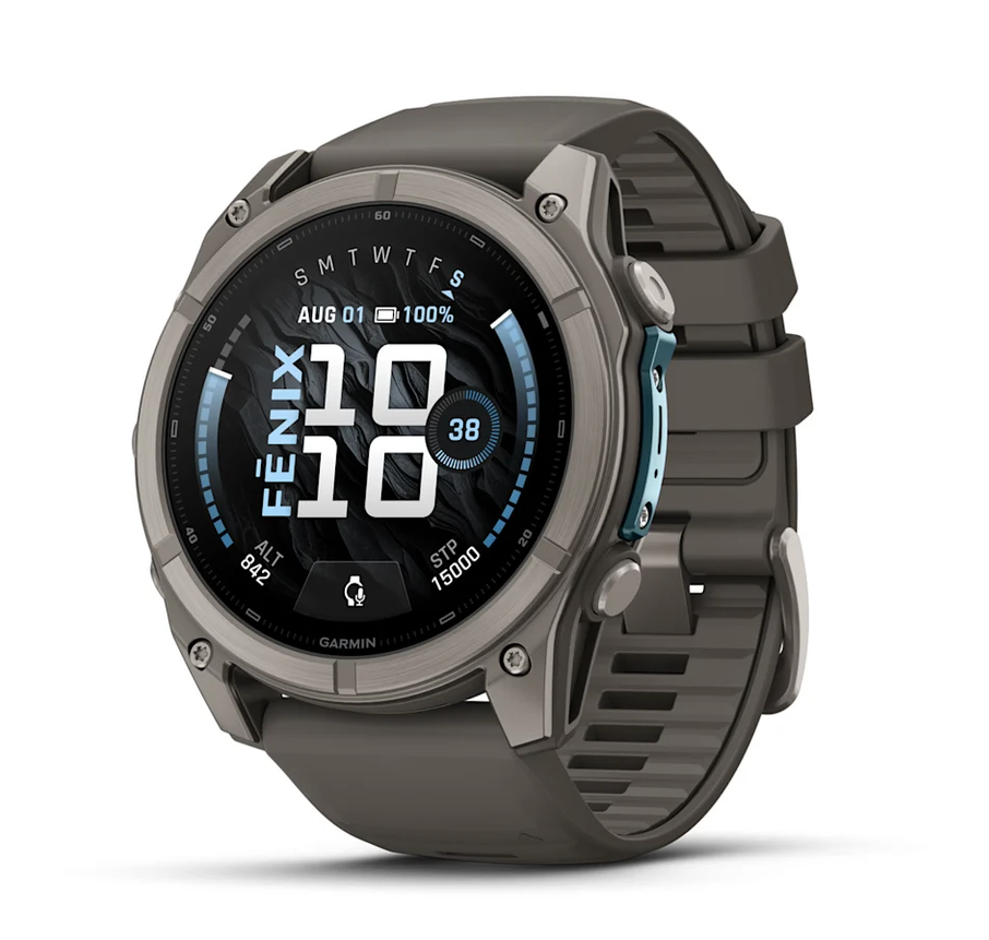 fēnix® 9 - 51 мм - Carbon gray DLC titanium с black силиконова каишка