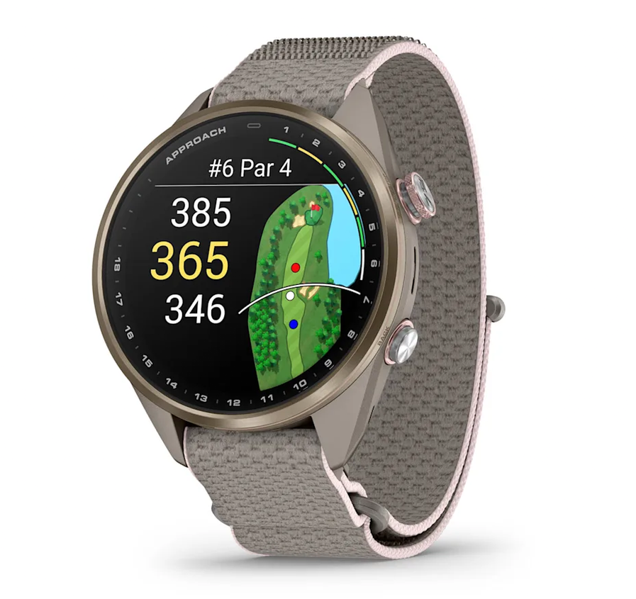 Approach® S72 - 43 мм - Soft Gold/Blush Pink Titanium Bezel с French Grey/Blush Pink
