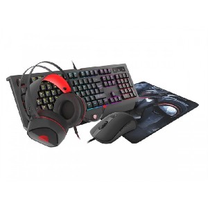 Genesis Gaming Combo Set 4In1 Cobalt 330 RGB Keyboard + Mouse + Headphones + Mousepad, US