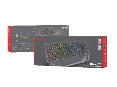 Genesis Gaming Keyboard Rhod 350 RGB Backlight US Lauout