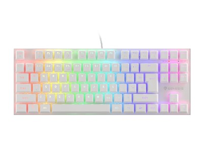 Genesis Gaming Keyboard Thor 303 TKL White RGB Backlight US Layout Brown Switch