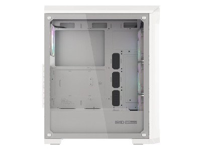 Genesis Gaming PC Case IRID 505 ARGB V2 Midi Tower Window White