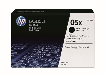 HP 05X Black Dual Pack LaserJet Toner Cartridges