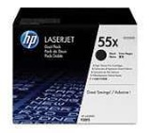 HP 55X Black Dual Pack LaserJet Toner Cartridges