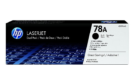 HP 78A Black Dual Pack LaserJet Toner Cartridges