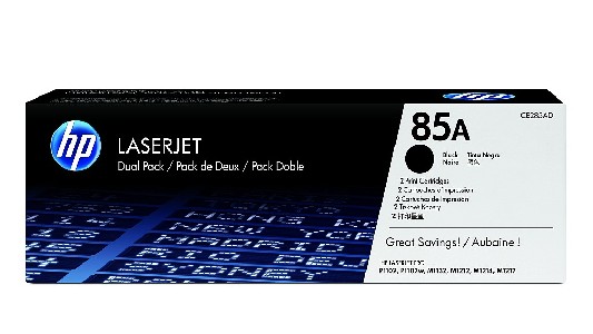 HP 85A Black Dual Pack LaserJet Toner Cartridges