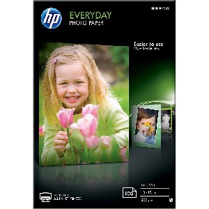 HP Everyday Glossy Photo Paper-100 sht/10 x 15 cm