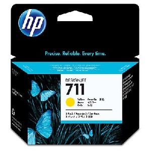 HP 711 3-pack 29-ml Yellow Ink Cartridges