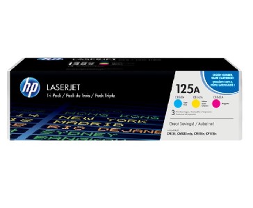 HP 125A CYM Tri-Pack LaserJet Toner Cartridge