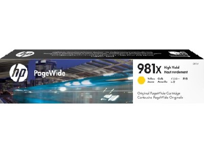 HP 981X High Yield Yellow Original PageWide Cartridge