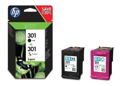 HP 301 2-pack Black/Tri-color Original Ink Cartridges