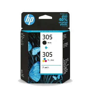 HP 305 2-Pack Tri-color/Black Original Ink Cartridge