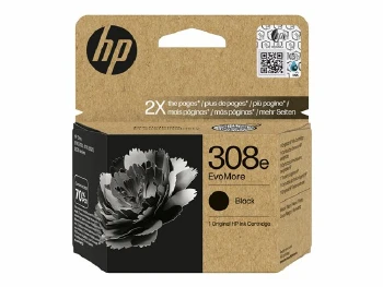 HP 308e EvoMore Black Original Ink Cartridge