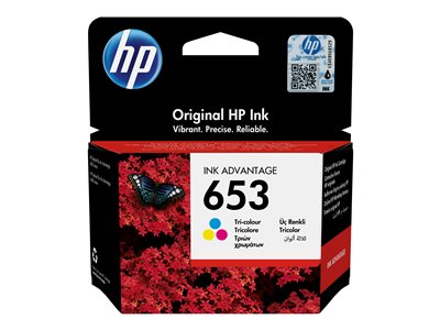 HP 653 Tri-color Original Ink Advantage Cartridge