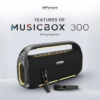 HiFuture MusicBox300 Black, 150W Output, Karaoke Enable