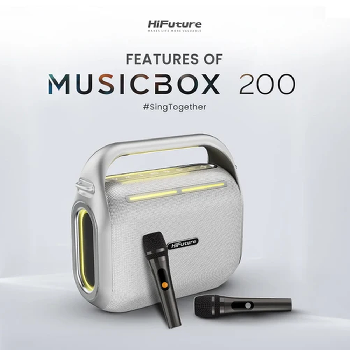 HiFuture MusicBox200 Silver, 100W Output, Karaoke Enable