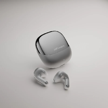 HiFuture ChromeBuds Titanium, Metallic Charge Case, 4