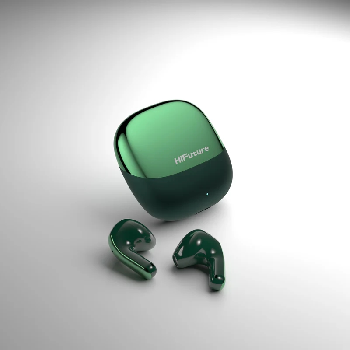 HiFuture ChromeBuds Green, Metallic Charge Case, 4