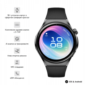 Huawei Watch 6, Niz-L19F, Black, 46.4 mm, 1.5-inch LTPO OLED color screen