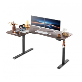 Офис бюро Kingsmith L Shaped Standing Desk ETDLI-Z-1600 Left Side Dark Grey