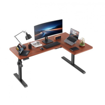 Офис бюро Kingsmith L Shaped Standing Desk ETDLI-Z-1600 Left Side Dark Brown