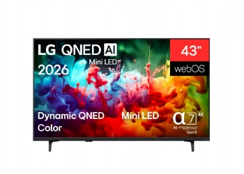 LG 43QNED71B3B, 43" 4K QNED MiniLED Smart TV, 3840x2160, DVB-T2/C/S2, Alpha 7 AI