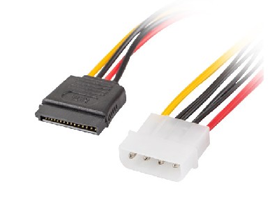 Lanberg molex (m) 4 pin -> 2x SATA (f) 15 pin