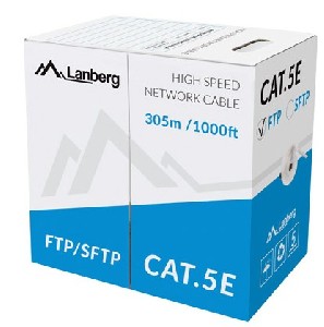 Lanberg LAN cable FTP CAT.5E 305m solid CCA, grey