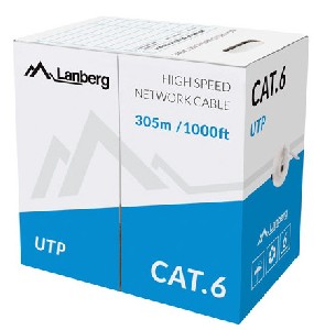 Lanberg LAN cable UTP CAT.6 305m solid CCA, grey