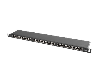 Lanberg patch panel 24 port 0.5U CAT.6 shielded, black