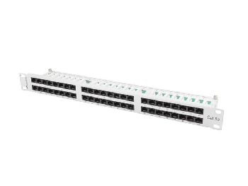 Lanberg patch panel 48 port 1U CAT.5E, grey