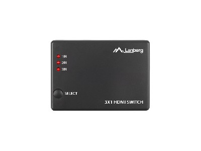 Lanberg Video Switch 3x HDMI + Micro USB port + Remote Controller