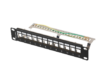 Lanberg patch panel blank 12 port 1U