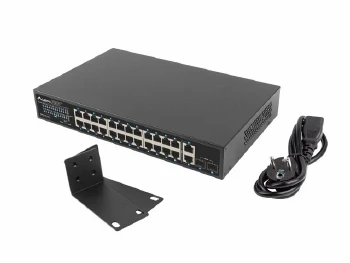 Lanberg switch 24x 1GB poe+/2x GB 2x sfp rack 19" gigabit ethernet 250w