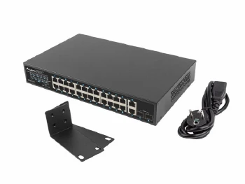 Lanberg switch 24x 1GB poe+/2x GB 2x sfp rack 19" gigabit ethernet 360w