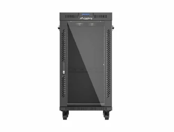 Lanberg Rack Cabinet 19" Free-Standing 22U/600X600 (FlAT Pack) With Glass Door