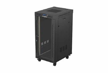 Lanberg Rack Cabinet 19" Free-Standing 24U/600X800 (FlAT Pack) With Glass Door