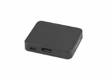 Lanberg Splitter Video HDMI->2x HDMI 4K + USB-C port, Black