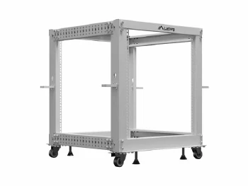 Lanberg open rack 19" 12U 600x600-1100 adjustable, grey