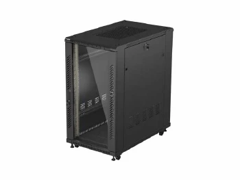 Lanberg Rack Cabinet 19" Free-Standing 22U/600X1000 (FlAT Pack) With Glass Door