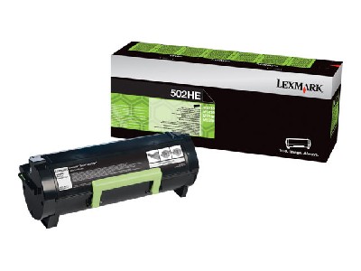 LEXMARK 502HE toner cartridge black standard capacity 5.000