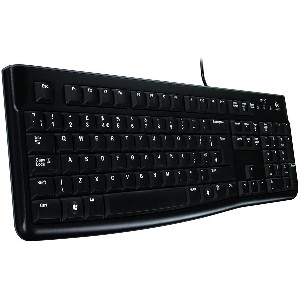 LOGITECH Corded  Keyboard K120 - Business EMEA - US International - BLACK