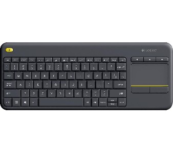 LOGITECH Wireless Touch Keyboard K400 Plus - INTNL - US International layout - Black