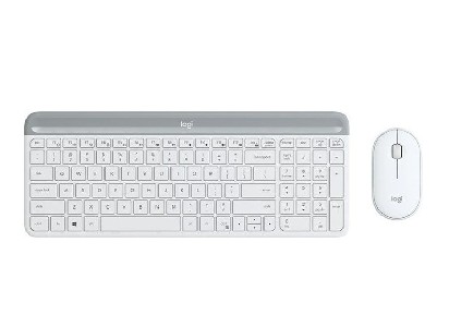 Logitech Slim Wireless Keyboard and Mouse Combo MK470 - OFFWHITE