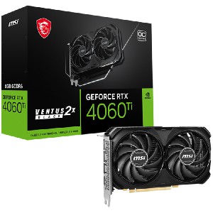 MSI Video Card Nvidia GeForce RTX 4060 Ti VENTUS 2X BLACK 8G OC