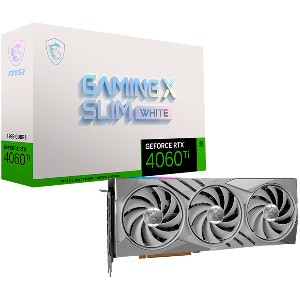 MSI Video Card Nvidia GeForce RTX 4060 Ti GAMING X SLIM WHITE 16G