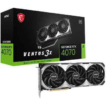 MSI Video Card Nvidia GeForce RTX 4070 VENTUS 3X E1 12G OC