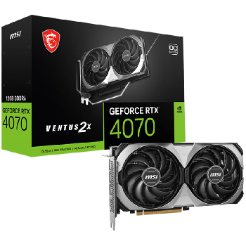 MSI Video Card Nvidia RTX 4070 VENTUS 2X E1 12G OC